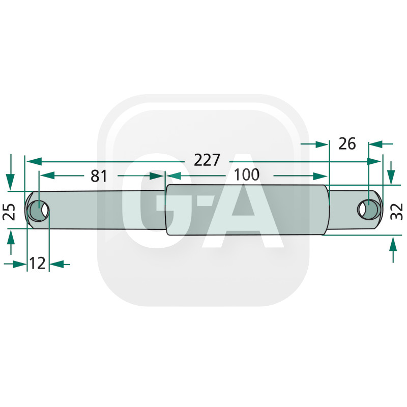 Broche barre poussee